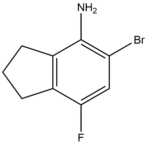 5-Bromo-7-fluoro-2,3-dihydro-1H-inden-4-amine Structure