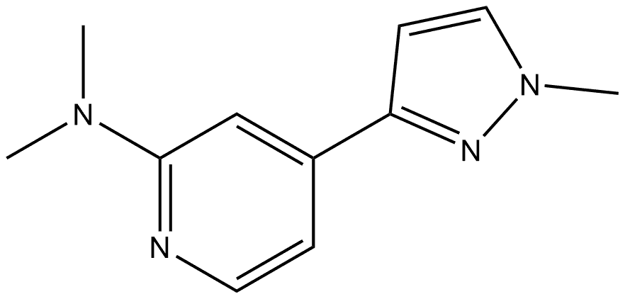 N,N-Dimethyl-4-(1-methyl-1H-pyrazol-3-yl)-2-pyridinamine Structure