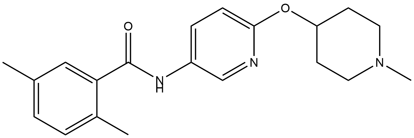 2,5-Dimethyl-N-[6-[(1-methyl-4-piperidinyl)oxy]-3-pyridinyl]benzamide Structure