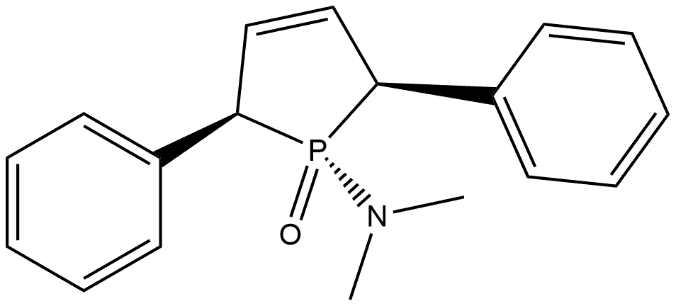 1H-Phosphol-1-amine, 2,5-dihydro-N,N-dimethyl-2,5-diphenyl-, 1-oxide, (1α,2β,5β)- Structure