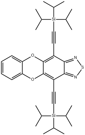 [1,4]Benzodioxino[2,3-f]-2,1,3-benzothiadiazole, 4,11-bis[2-[tris(1-methylethyl)silyl]ethynyl]- Structure