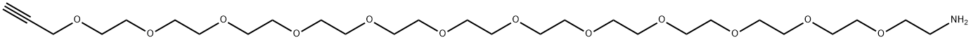 Propargyl-PEG12-amine Structure