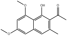 Ethanone, 1-(1-hydroxy-6,8-dimethoxy-3-methyl-2-naphthalenyl)- 구조식 이미지