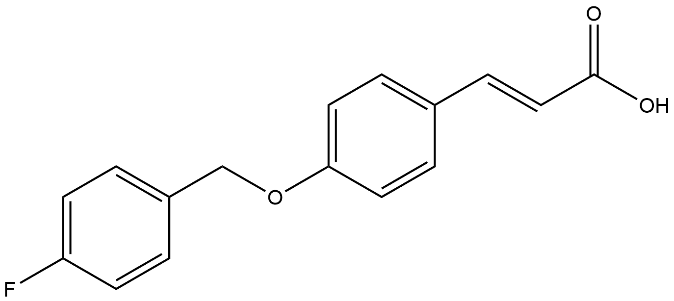 (2E)-3-[4-[(4-Fluorophenyl)methoxy]phenyl]-2-propenoic acid Structure