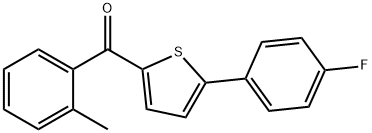 Methanone, [5-(4-fluorophenyl)-2-thienyl](2-methylphenyl)- Structure