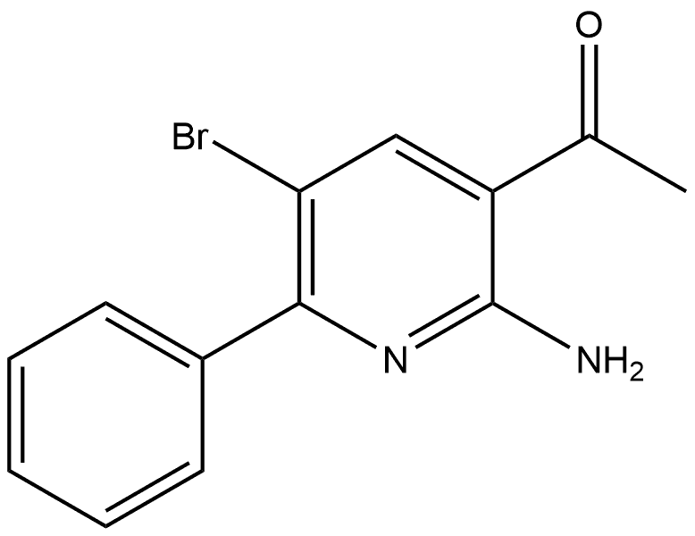 1-(2-amino-5-bromo-6-phenylpyridin-3-yl)ethanone Structure