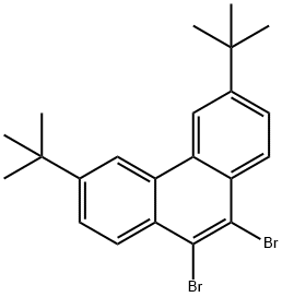 Phenanthrene, 9,10-dibromo-3,6-bis(1,1-dimethylethyl)- Structure