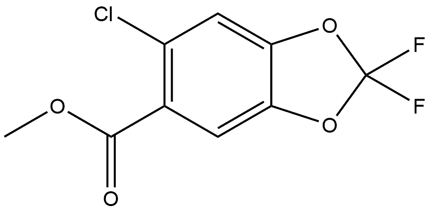 1,3-Benzodioxole-5-carboxylic acid, 6-chloro-2,2-difluoro-, methyl ester Structure