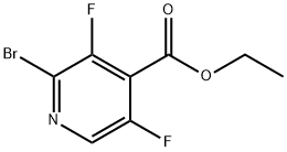 4-Pyridinecarboxylic acid, 2-bromo-3,5-difluoro-, ethyl ester Structure