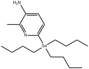 3-Pyridinamine, 2-methyl-6-(tributylstannyl)- Structure