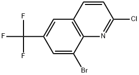 8-Bromo-2-chloro-6-(trifluoromethyl)quinoline Structure