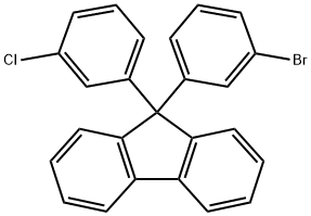 9H-Fluorene, 9-(3-bromophenyl)-9-(3-chlorophenyl)- Structure