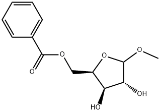 D-Xylofuranoside, methyl, 5-benzoate 구조식 이미지