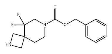 2,7-Diazaspiro[3.5]nonane-7-carboxylic acid, 5,5-difluoro-, phenylmethyl ester Structure