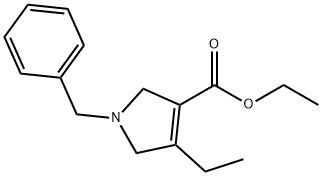 1H-Pyrrole-3-carboxylic acid, 4-ethyl-2,5-dihydro-1-(phenylmethyl)-, ethyl ester Structure