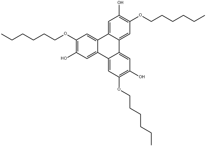 2,6,10-Triphenylenetriol, 3,7,11-tris(hexyloxy)- Structure