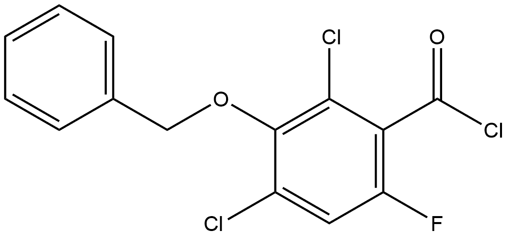 2,4-Dichloro-6-fluoro-3-(phenylmethoxy)benzoyl chloride Structure