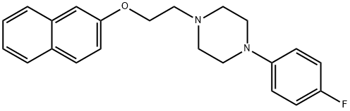 1-(4-fluorophenyl)-4-(2-(naphthalen-2-yloxy)ethyl)piperazine hydrochloride Structure