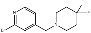 Pyridine, 2-bromo-4-[(4,4-difluoro-1-piperidinyl)methyl]- Structure