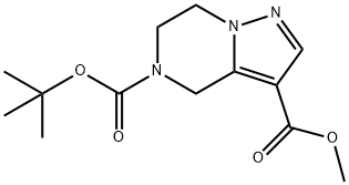 Pyrazolo[1,5-a]pyrazine-3,5(4H)-dicarboxylic acid, 6,7-dihydro-, 5-(1,1-dimethylethyl) 3-methyl ester Structure