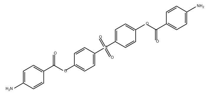 Phenol, 4,4'-sulfonylbis-, bis(4-aminobenzoate) (ester) (9CI) Structure