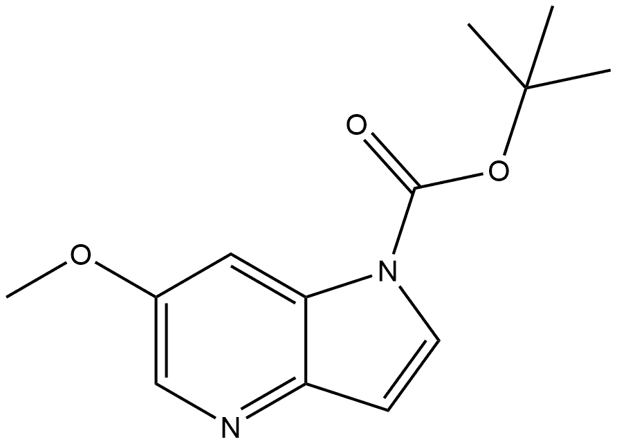 tert-butyl 6-methoxy-1H-pyrrolo[3,2-b]pyridine-1-carboxylate Structure