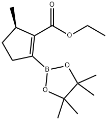 Ethyl (5R)-5-methyl-2-(4,4,5,5-tetramethyl-1,3,2-dioxaborolan-2-yl)-1-cyclopentene-1-carboxylate Structure