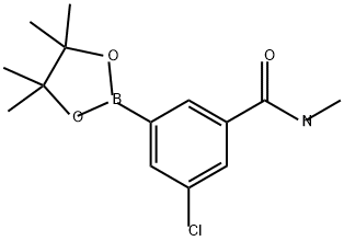 Benzamide, 3-chloro-N-methyl-5-(4,4,5,5-tetramethyl-1,3,2-dioxaborolan-2-yl)- Structure