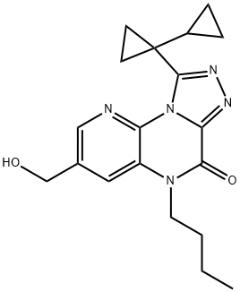 9-([1,1'-bi(cyclopropan)]-1-yl)-5-butyl-3-(hydroxymethyl)pyrido[3,2-e][1,2,4]triazolo[4,3-a]pyrazin-6(5H)-one Structure