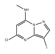 Pyrazolo[1,5-a]pyrimidin-7-amine, 5-chloro-3-iodo-N-methyl- Structure