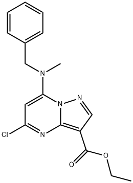 Ethyl 7-(benzyl(methyl)amino)-5-chloropyrazolo[1,5-a]pyrimidine-3-carboxylate 구조식 이미지