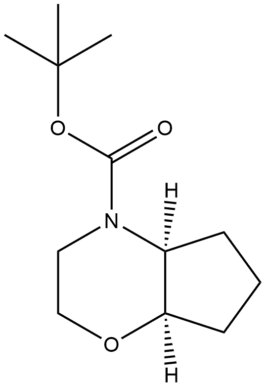tert-butyl (4aS,7aR)-octahydrocyclopenta[b][1,4]oxazine-4-carboxylate 구조식 이미지