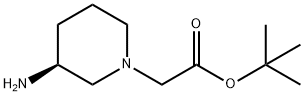 1-Piperidineacetic acid, 3-amino-, 1,1-dimethylethyl ester, (3S)- Structure