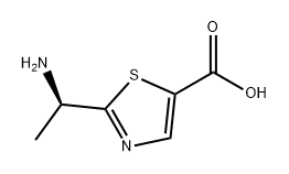 5-Thiazolecarboxylic acid, 2-[(1R)-1-aminoethyl]- Structure