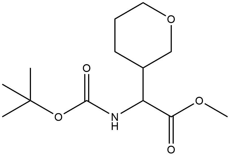 methyl 2-((tert-butoxycarbonyl)amino)-2-(tetrahydro-2H-pyran-3-yl)acetate Structure