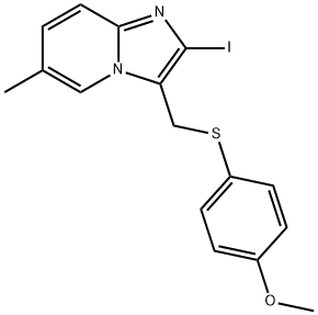 Imidazo[1,2-a]pyridine, 2-iodo-3-[[(4-methoxyphenyl)thio]methyl]-6-methyl- Structure