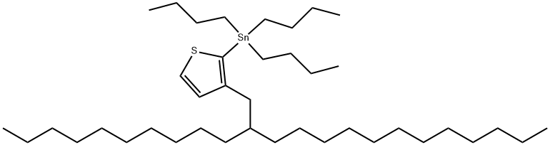 Stannane, tributyl[3-(2-decyltetradecyl)-2-thienyl]- Structure