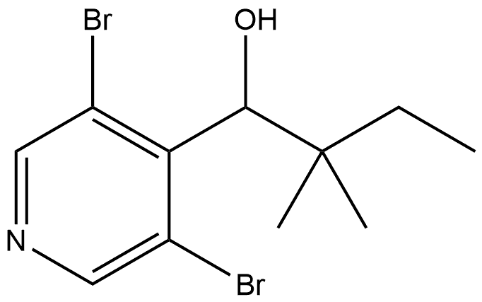 3,5-Dibromo-α-(1,1-dimethylpropyl)-4-pyridinemethanol Structure