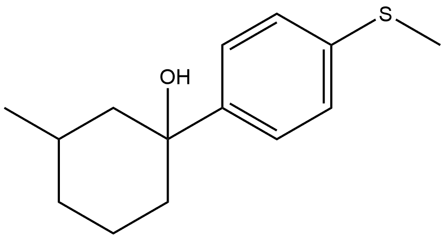 3-Methyl-1-[4-(methylthio)phenyl]cyclohexanol Structure