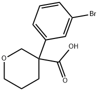 2H-Pyran-3-carboxylic acid, 3-(3-bromophenyl)tetrahydro- Structure