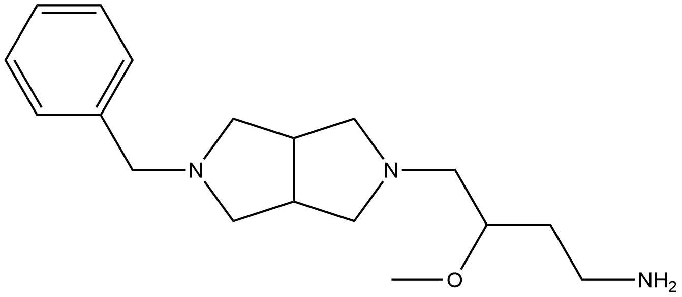 4-{5-benzyl-octahydropyrrolo[3,4-c]pyrrol-2-yl}-3-methoxybutan-1-amine Structure