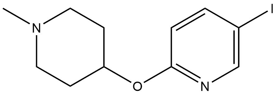 5-Iodo-2-[(1-methyl-4-piperidinyl)oxy]pyridine Structure