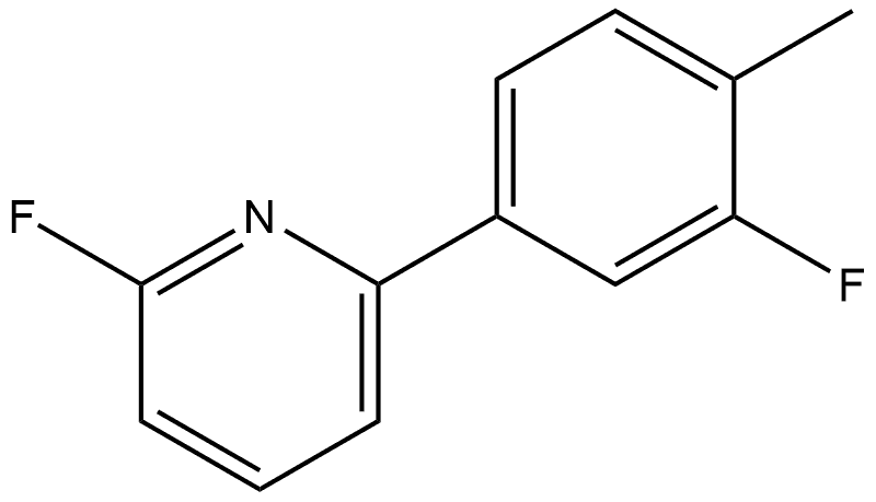 2-Fluoro-6-(3-fluoro-4-methylphenyl)pyridine Structure