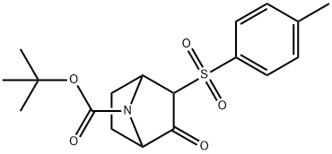 7-Azabicyclo[2.2.1]heptane-7-carboxylic acid, 2-[(4-methylphenyl)sulfonyl]-3-oxo-, 1,1-dimethylethyl ester Structure