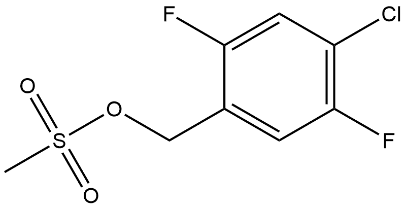 Benzenemethanol, 4-chloro-2,5-difluoro-, 1-methanesulfonate Structure