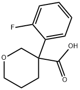 2H-Pyran-3-carboxylic acid, 3-(2-fluorophenyl)tetrahydro- Structure