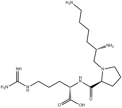 L-Arginine, 1-[(2S)-2,6-diaminohexyl]-L-prolyl- Structure