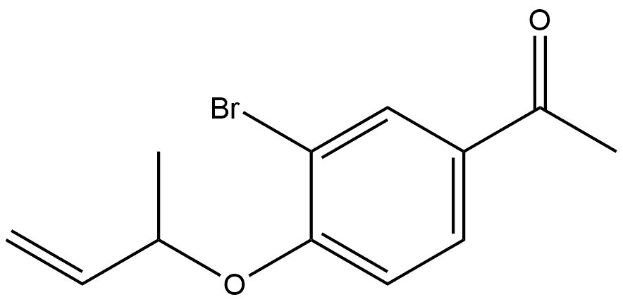 1-[3-Bromo-4-[(1-methyl-2-propen-1-yl)oxy]phenyl]ethanone Structure