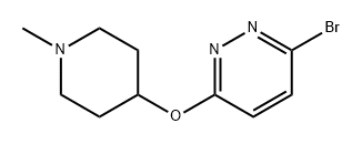 Pyridazine, 3-bromo-6-[(1-methyl-4-piperidinyl)oxy]- Structure