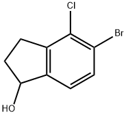 1H-Inden-1-ol, 5-bromo-4-chloro-2,3-dihydro- Structure